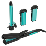 Havells Hc4043 3 In 1 Hair Styler – Straightener, 19Mm Curler, Crimper For Multiple Styles – (Blue/Black)