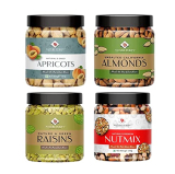 Nature Purify Dry Fruits Combo Gift Pack For 1 Kg (Almond, Mixed Nuts, Raisins, Apricot – 250G Each)