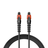 Boat Opt 200 Optical Toslink Audio Cable With Durable Pvc Casing, Corrosion Resistant Pins, Buffer Tubing & 1M Cable Length(Black)