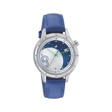 Fastrack Women Leather Space Analog Silver Dial Watch-Nn6194Sl01/Nn6194Sl01, Band Color-Blue