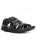 Bata Mens Pu Step Black Flat Sandal – 7 Uk (864-6714)