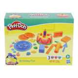 Play-Doh Birthday Fun Playset For Kids 3 Years And Up With 3 Non-Toxic Colors