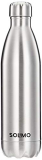 Amazon Brand – Solimo Stainless Steel Insulated Flask 24 Hours Hot And Cold Bottle (Silver,750 Ml)