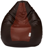 Amazon Brand – Solimo Xl Bean Bag Cover Without Beans (Brown And Tan, Faux Leather)