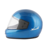 Sage Square Audi Full Face Clear Visor Helmet | Isi Certified | High Standard Safety | Extra Comfort & Stylish (Small, Blue Glossy)