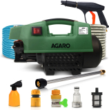 Agaro Supreme 1800 Watt, 120 Bar, 6.5L/Min Flow Rate, 8 Mtr Outlet Hose, Green Pressure Washer