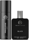 The Man Company Black & Bold Perfume Duo – 150 Ml, 50 Ml Body Spray  –  For Men(200 Ml, Pack Of 2)