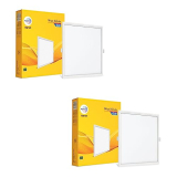 Wipro Garnet 6W Square Led Wave Infinity Panel |Neutral White Light (4000K)|Rimless Panel With Ultra-Slim Design|Recessed Down Light For False Ceiling |Pop Ceiling Light|Cutout – 100X100Mm |Pack Of 2