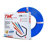 Twc Lite Single Core Electrical Wire |Blue, 45 Meter, 0.75 Sq.Mm. |Pvc Electrical Insulated Copper Wire | Cable For Domestic & Industrial Connection Purpose | Flame Resistant |