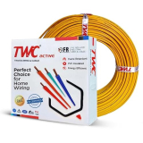 Twc Active Single Core Electrical Wire |Yellow, 90 Meter, 0.75 Sq.Mm. |Pvc Electrical Insulated Copper Wire | Cable For Domestic & Industrial Connection Purpose | Flame Resistant |