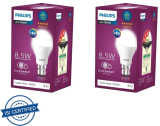 Philips 8.5 W Round B22 Led Bulb(White, Pack Of 2)
