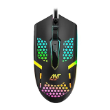 Ant Value Gm1103 Gaming Mouse, Usb Optical Computer Mice With Rgb Backlit, 4 Adjustable Dpi Up To 3600, Ergonomic Gamer Laptop Pc Mouse For Windows 7/8/10/Xp Vista Linux -Black