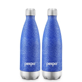 Pexpo Electro 24 Hrs Hot & Cold Isi Certified Flask | Stainless Steel Water Bottle – 1000Ml Blue Pack Of 2 | Thermoflask | Office Bottle | Workout | Travelling | Home | Adults