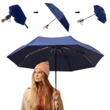 Vifitkit Automatic Umbrella For Sun And Rain Protection, Heavy-Duty Frame, Travel Essentials Umbrella For Men And Women, Portable, Uv-Protection, Auto Open-Close, Compact Storage (Bleed Blue)