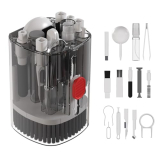 Portronics Clean T 21 In 1 Smart Multifunctional Gadget Cleaning Kit For Laptops, Smartphones, Keyboard, Earbuds, Earphone, Camera Lens, Mist Spray, Air Blower, Long Brush, Key Puller (White)