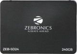 Zebronics Zeb-Sd24 240Gb 2.5 Inch(6.3Cm) Solid State Drive (Ssd), With Sata Iii Interface, 6Gb/S, Fast Performance, Ultra Low Power Consumption, S.M.A.R.T. Thermal Management And Silent Operation.