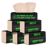 Beco Bamboo Soft Facial Tissue Papers- 100 Pulls (Pack Of 6), 600 Pulls – 2 Ply,100% Natural And Ecofriendly, Soft Tissue Box/Pack