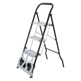 Cheston 2 In 1 Metal Hand Truck Cum 3-Step Ladder I Portable Folding Cart With 2 Wheels I Load Capacity 100 Kg (For Ladder 250 Kg)Idolly Trolley Cart With Tpr Hand Grip For Carrying Goods And Luggage