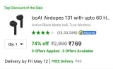 boat Airdopes 131 at ₹769Aroma NB140 at ₹527HOPPUP BT- Headset at ₹499
