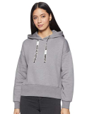 Amazon Brand – Symbol Women’S Regular Cottonblend Hooded Neck Sweatshirts (Aw18Wnssw14_Mid Grey Melange_Small_Mid Grey Melange_S)