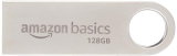 Amazon Basics 128 Gb Flash Drive | Usb 2.0 M Series | Temperature, Shock And Vibration Resistant | Metallic Silver