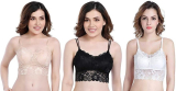 Kamini Padded Bra Women Bralette Lightly Padded Bra(Black, White, Beige)