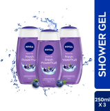 Nivea Care Shower Fresh Powerfruit(3 X 250 Ml)