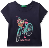 United Colors Of Benetton Baby-Girl’S Solid Regular T-Shirt (21P3096Cfc06I_252_0Y_Navy