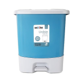 Nayasa Plastic Unibin Square Dustbin| 33 Ltrs | Pedal Dustbin With Lid | Detachable Bin | It Has Handles For Easy Lift | 37 Cm X 38 Cm X 43.5 Cm | Blue