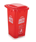 Aristo Plastic Pedal Garbage Waste Dustbin 70 Ltr Red
