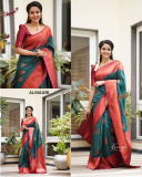 Whitedeer Woven Banarasi Jacquard Saree(Multicolor)