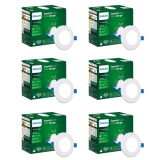 Philips Prime Neo 3-Watt Concealed Jb Led Downlighter For Ceiling | Green, Pack Of 6 | Cut Out : 2 Inch