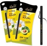 Iba All Day Kohl Kajal Jet Black | 24 Hr Long Stay (Pack Of 2)(Jet Black, 0.7 G)