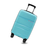 Move-Meant Wanderwares Small Cabin Suitcase 55 Cm 8 Wheels Number Lock Poly Propylene S.Green Trolley Bag For Men & Women | 360 Degree Wheeling System Luggage | Trolley Bags For Travel