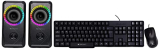 Zebronics Zeb-Warrior 4, 2.0 Speaker For Pc, Laptops, Desktop With 5 Rgb Light Modes, Usb Powered, Aux Input, Volume Control Pod & Wired Keyboard And Mouse Combo With 104 Keys And A Usb Mouse