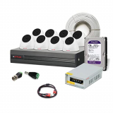 Cp Plus Wired 8 Channel Hd Dvr, With 2.4Mp Outdoor Bullet Cameras (8 Nos) | | 1Tb Hdd | 90Mt Co-Axail | 8Ch Power Supply |Hdmi, Bnc And Dc Connectors – Cp-Uck-T8H-B1