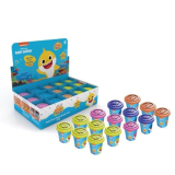 Dough Magic Baby Shark With 2 In 1 Moulding Lid Pack Of 15 Tubs 100Gm Each|Soft Water Based Dough|Non-Toxic|For Kids 3 Years+|Art & Craft Activity|Birthday & Return Gifts|Made In India,Multicolor