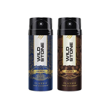 Wild Stone Classic Cologne And Leather Long Lasting Deodorants For Men, Pack Of 2 (225Ml Each)