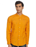 Diverse Men’S Printed Slim Fit Casual Shirt (Dcmcf11Sc14L06-3903B_Orange S)