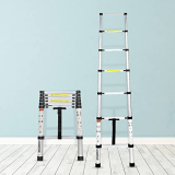 Cheston 6.5Ft Telescopic Ladder For Home | Premium Aluminium Alloy | 2M Length 7-Step Ladder | Durable & Extendable | Lightweight Compact & Portable | Anti-Skid Step Ladder With Safety Lock