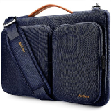 Aircase Office Messenger Sling Bag Fits Upto 15.6″ Laptop/Macbook, Detachable Shoulder Strap, Water Resistant, Shockproof, Carry Handle With Spacious Pockets, For Men & Women, Blue- With Warranty