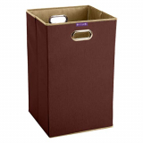 Prettykrafts Folding Cloth Laundry Hamper With Handles – Dirty Clothes Sorter – Easy Storage (70 Ltr) – Collapsible – Brown