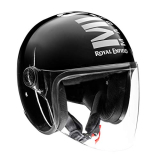 Royal Enfield Isi Certified Open Face Mlg Helmet With Clear Visor(Gloss Black-Size: M)