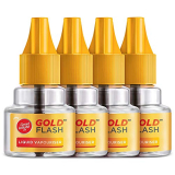 Good Knight Gold Flash Liquid Vapourizer | Mosquito Repellent Refill | Pack Of 4 (45Ml Each)