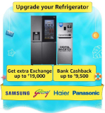 ❄️ UPGRADE YOUR REFRIGERATOR– Get extra Exchange up to Rs 19,000– Bank Cashback up to Rs 9,500– Great prices from top brands – Samsung, Godrej, Haier, Panasonic and more