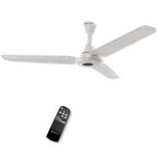 Amazon Basics Bldc Fan Eco With Ir Sensor | 35W Energy-Efficient Ceiling Fan | Ultra-Quiet & Remote Controlled | 1200Mm | Bee 5-Star Rated. | White