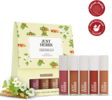 Just Herbs Enriched Liquid Lipstick Kit Set Of 5 Nudes(Brown, 5 Ml)