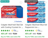 Upto 45% Off On Colgate Toothpastes.