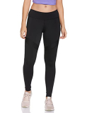 Reebok Women Regular Fit Polyester Tights (Gm9084_Xs_Black_Xs)