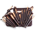 Minara Makeup Brush Applicator Set Of 15 With Premium Leather Pouch(Pack Of 15)